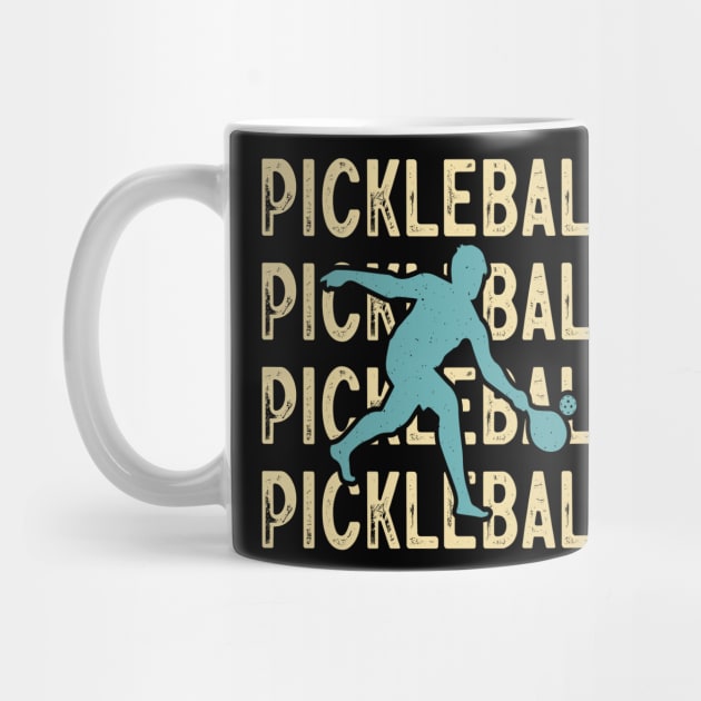 Pickleball five time with a player hitting the ball by coollooks